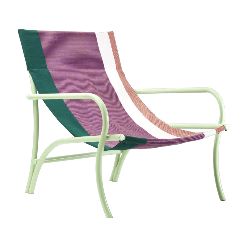 Chaise longue de jardin en acier vert Maraca - Ames - The Cool Republic