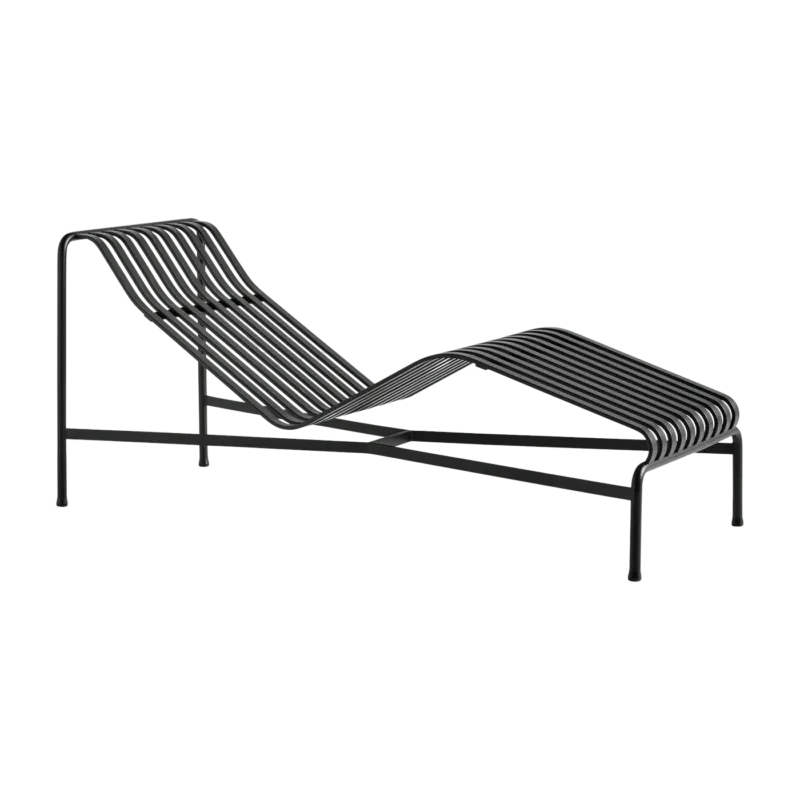 Chaise longue en métal anthracite Palissade - HAY - The Cool Republic
