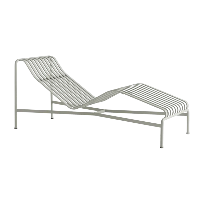 Chaise longue en métal gris Palissade - HAY - The Cool Republic