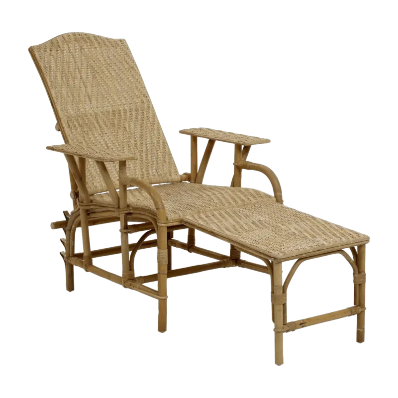 Chaise longue en rotin naturel Grand-mère - KOK - The Cool Republic