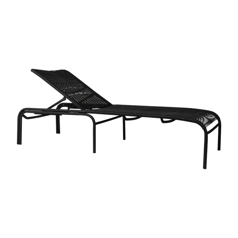 Chaise longue noir fibre polyéthylène Loop - Vincent Sheppard - The Cool Republic