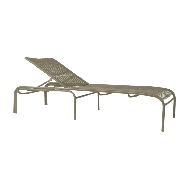 Chaise longue taupe cordage polypropylène Loop - Vincent Sheppard - The Cool Republic