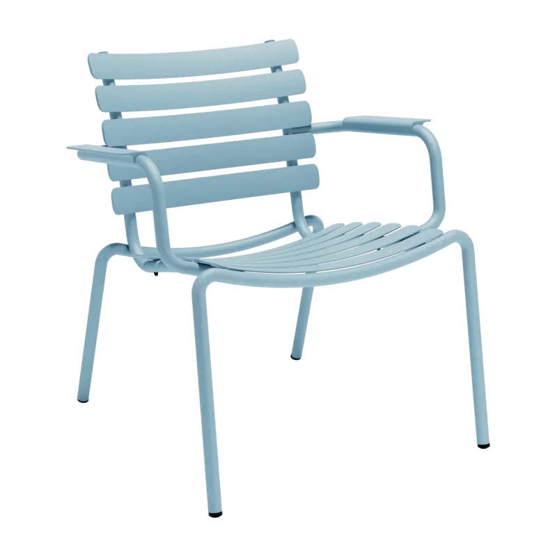 Chaise lounge d'extérieur en aluminium bleu givré 69x71x75cm Alua - Houe - The Cool Republic