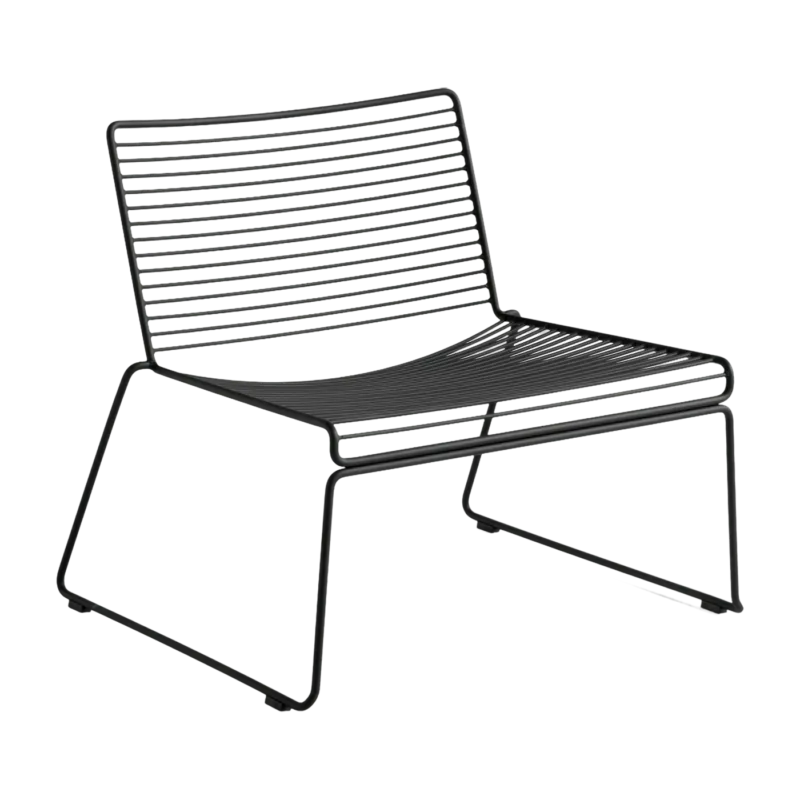 Chaise lounge en métal noir Hee - HAY - The Cool Republic