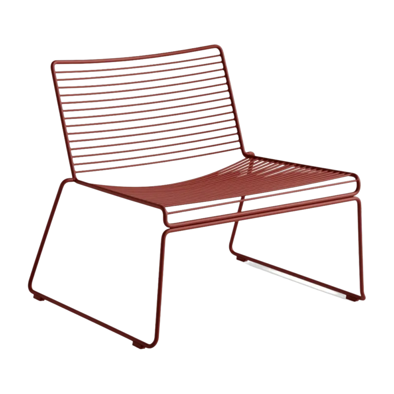Chaise lounge en métal rouge Hee - HAY - The Cool Republic