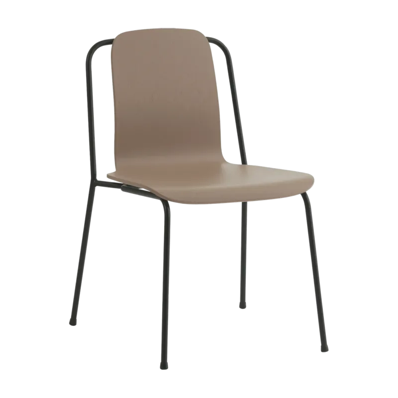 Chaise marron structure noire Studio Brown - Normann Copenhagen - The Cool Republic
