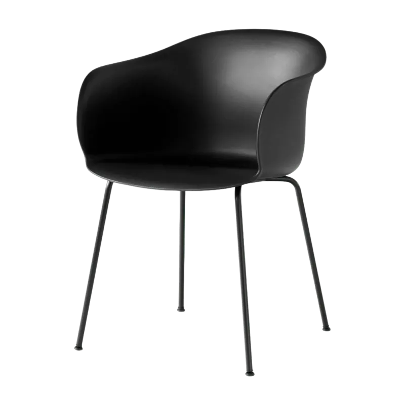 Chaise noire piétement noir JH28 Elefy - &tradition - The Cool Republic
