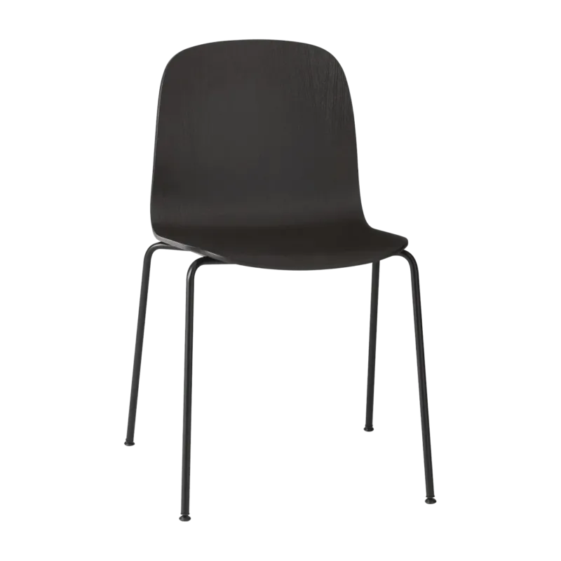 Chaise noire piétement tubes Visu - Muuto - The Cool Republic