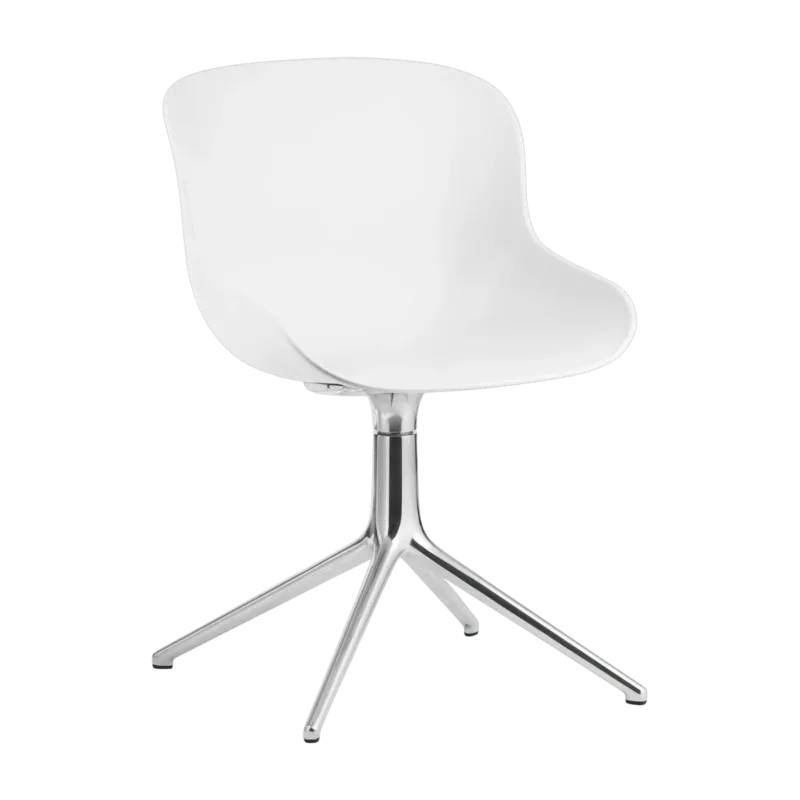 Chaise pivotante 4 pieds en aluminium et pp blanc Hyg - Normann Copenhagen - The Cool Republic