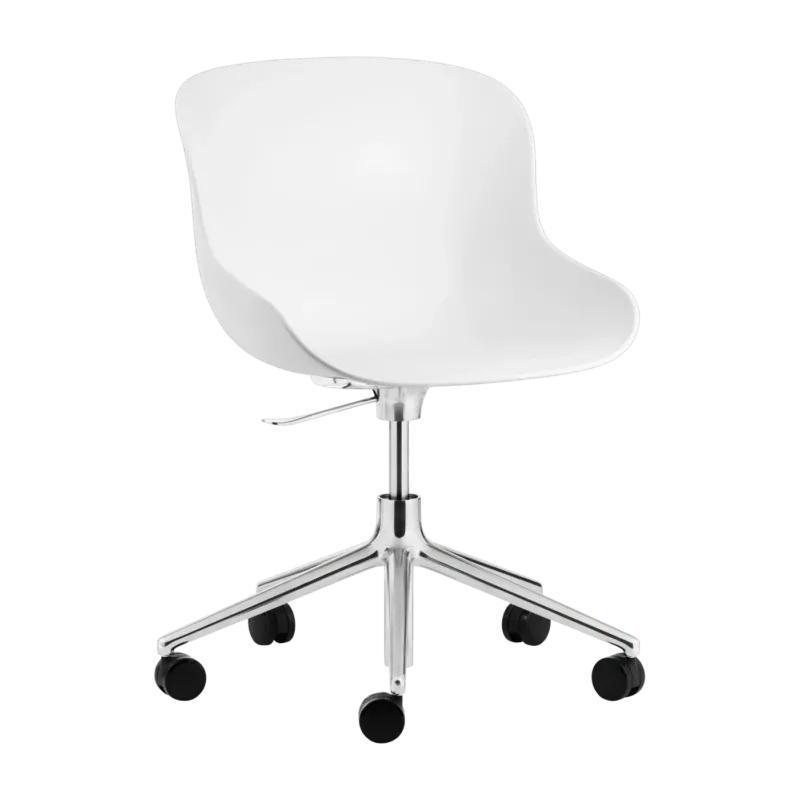 Chaise pivotante à roulettes blanche Hyg 4w swivel - Normann Copenhagen - The Cool Republic