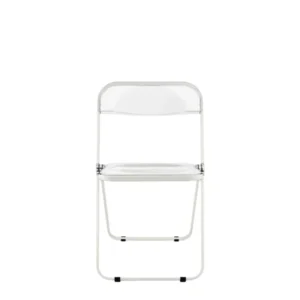 Chaise pliante transparente et acier blanc Plia - Anonima Castelli - The Cool Republic