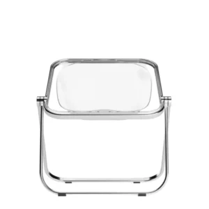 Chaise pliante transparente et acier chromé Plona - Anonima Castelli - The Cool Republic