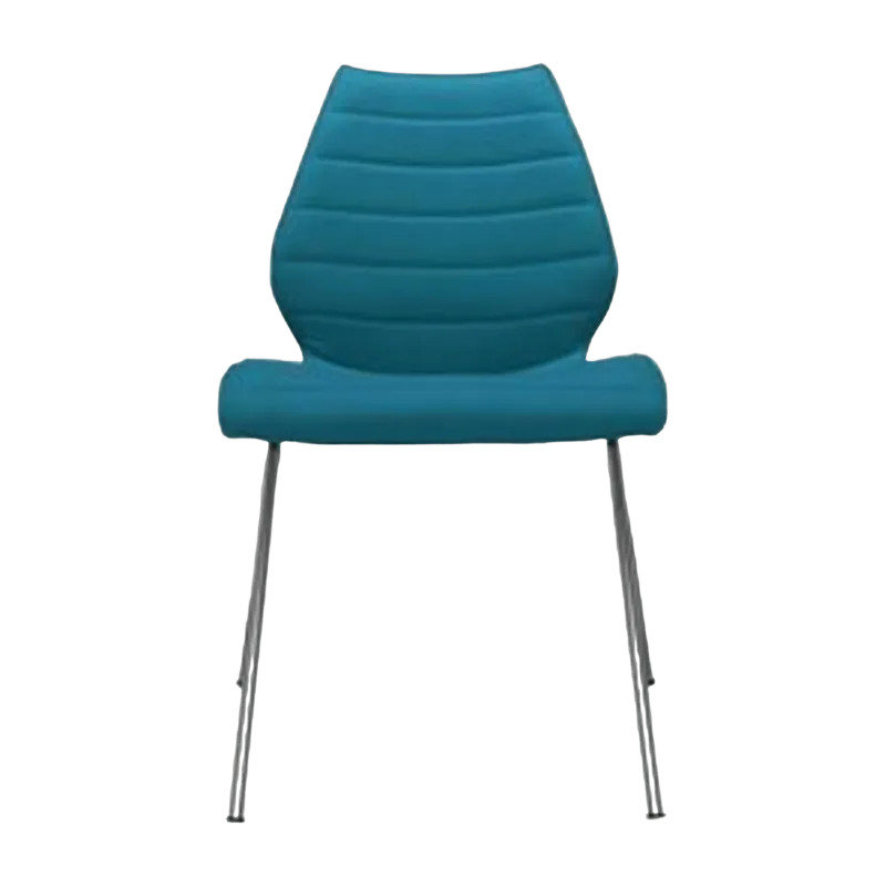 Chaise rembourrée bleue pétrole Maui Soft - Kartell - The Cool Republic