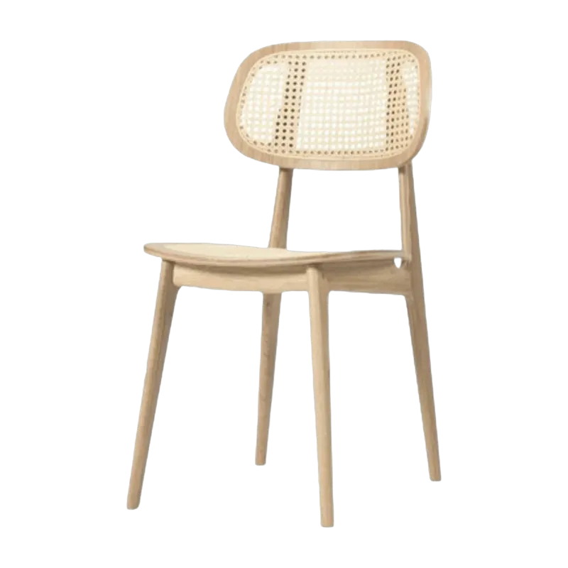 Chaise scandinave en cannage et chêne naturel Titus - Vincent Sheppard - The Cool Republic