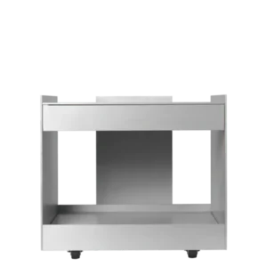 Chariot avec tiroir en aluminium chromé Lager - Ferm Living - The Cool Republic