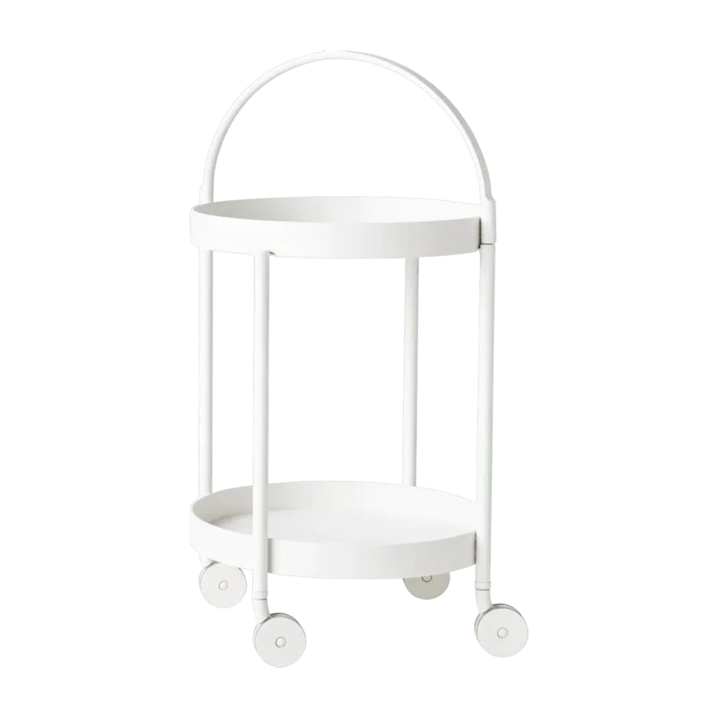 Chariot en aluminium blanc Roll - Cane-Line - The Cool Republic