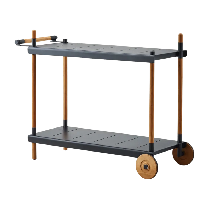 Chariot en aluminium et teck Frame - Cane-Line - The Cool Republic