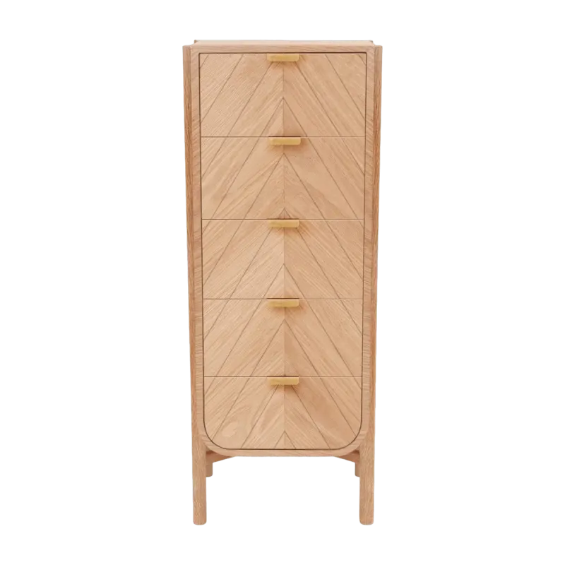 Chiffonnier en chêne naturel 50 x 40 x 130 cm Marius - Hartô - The Cool Republic