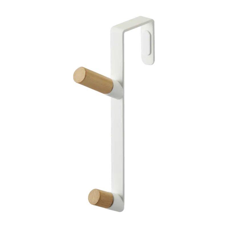 Cintre de porte en acier blanc et bois La Tour - Yamazaki - The Cool Republic