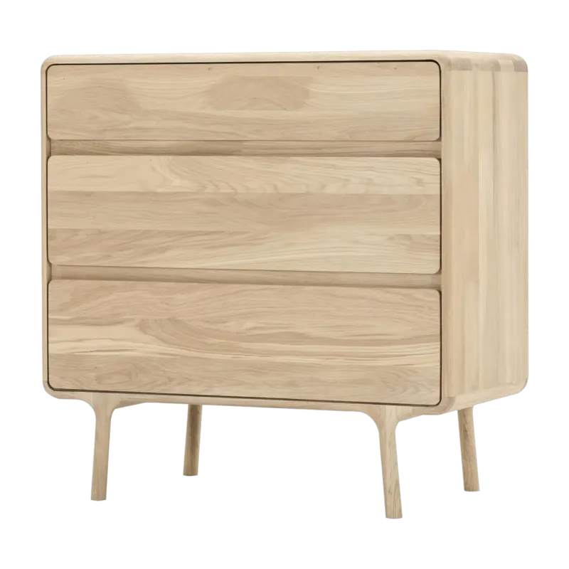 Commode en chêne blanchi huilé Fawn - Gazzda - The Cool Republic