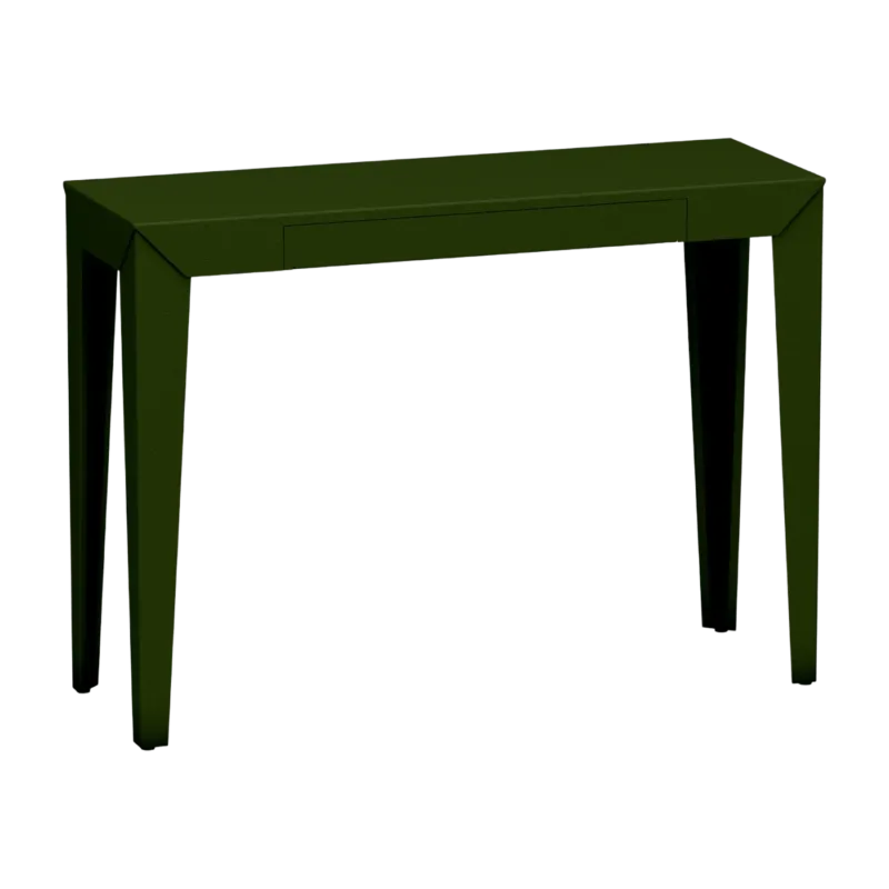 Console à tiroir kaki finition mate 120 cm Zef - Matière Grise - The Cool Republic