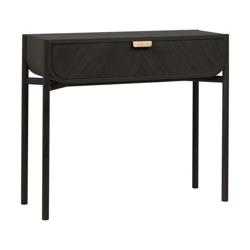 Console en chêne teinté noir 100 x 36,5 x 90 cm Marius - Hartô - The Cool Republic