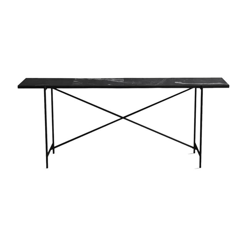 Console en marbre noir 184 cm - HANDVÄRK - The Cool Republic