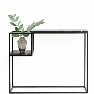 Console noire avec plateau en marbre noir M Hop Maxi - Un’common - The Cool Republic