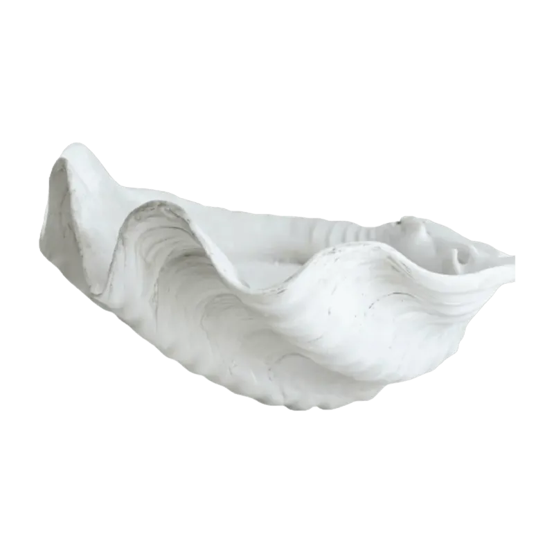 Coquillage en polyrésine blanc H12 cm - Mette Ditmer - The Cool Republic