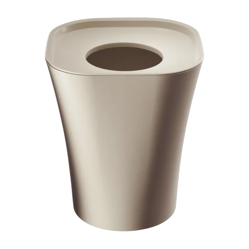 Corbeille beige avec couvercle et anneau de retenue Trash - Magis - The Cool Republic