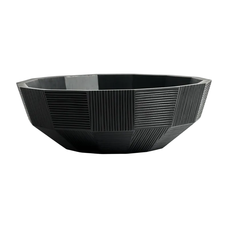 Corbeille en acajou Black Striped - Ethnicraft Accessories - The Cool Republic