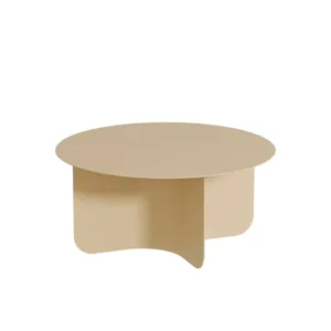 Table basse ronde en acier beige 65x30cm Miro - Metallbude