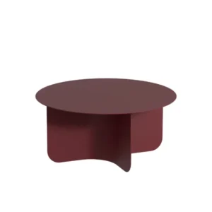 Table basse ronde en acier bordeaux 65x30cm Miro - Metallbude
