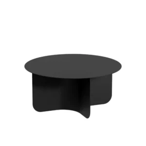 Table basse ronde en acier noir 65x30cm Miro - Metallbude