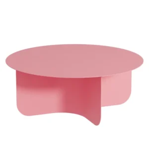 Table basse ronde en acier rose 90x35cm Miro - Metallbude