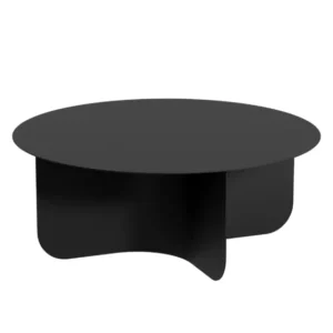 Table basse ronde en acier noir 90x35cm Miro - Metallbude
