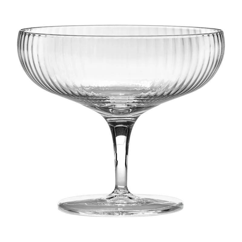 Coupe de champagne en verre transparent strié 15 cl Inku - Serax - The Cool Republic