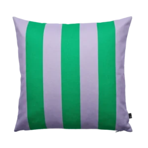 Coussin carré à rayures en tissu vert et violet 60x60cm Striped - Fest Amsterdam - The Cool Republic