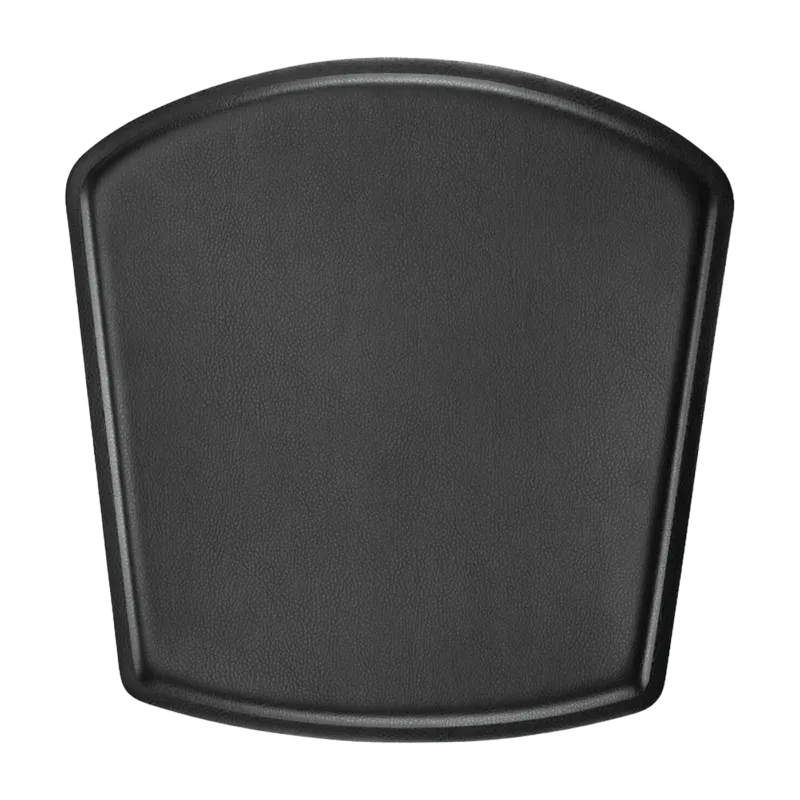 Coussin d'assise pour chaise de bar en cuir reconstitué noir ZigZag - Hans K - The Cool Republic