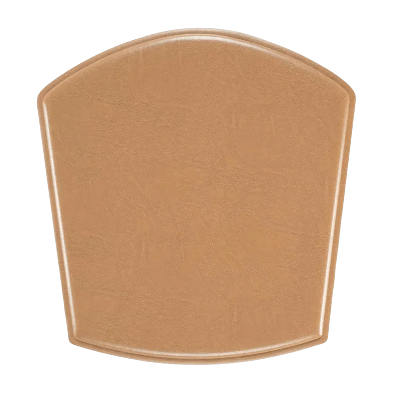 Coussin d'assise pour chaise en cuir reconstitué camel ZigZag - Hans K - The Cool Republic
