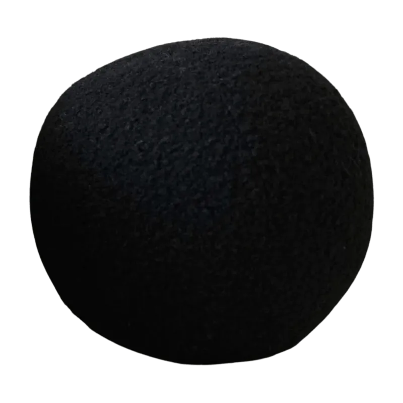 Coussin en tissu bouclé noir 20xcm Teddy - Home Design - The Cool Republic
