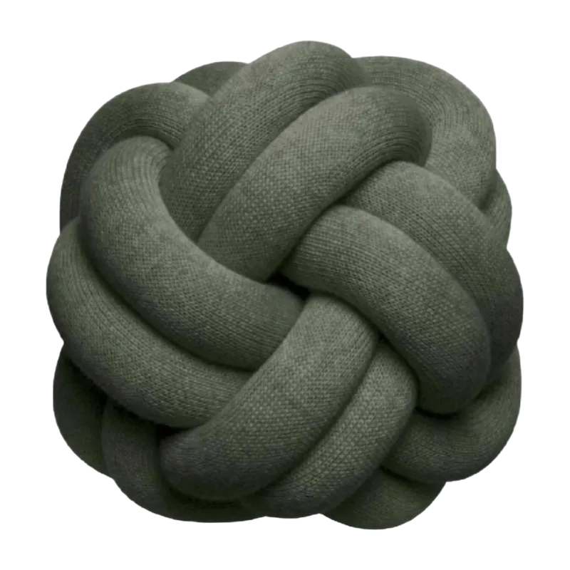 Coussin vert forêt Knot - Design House Stockholm - The Cool Republic