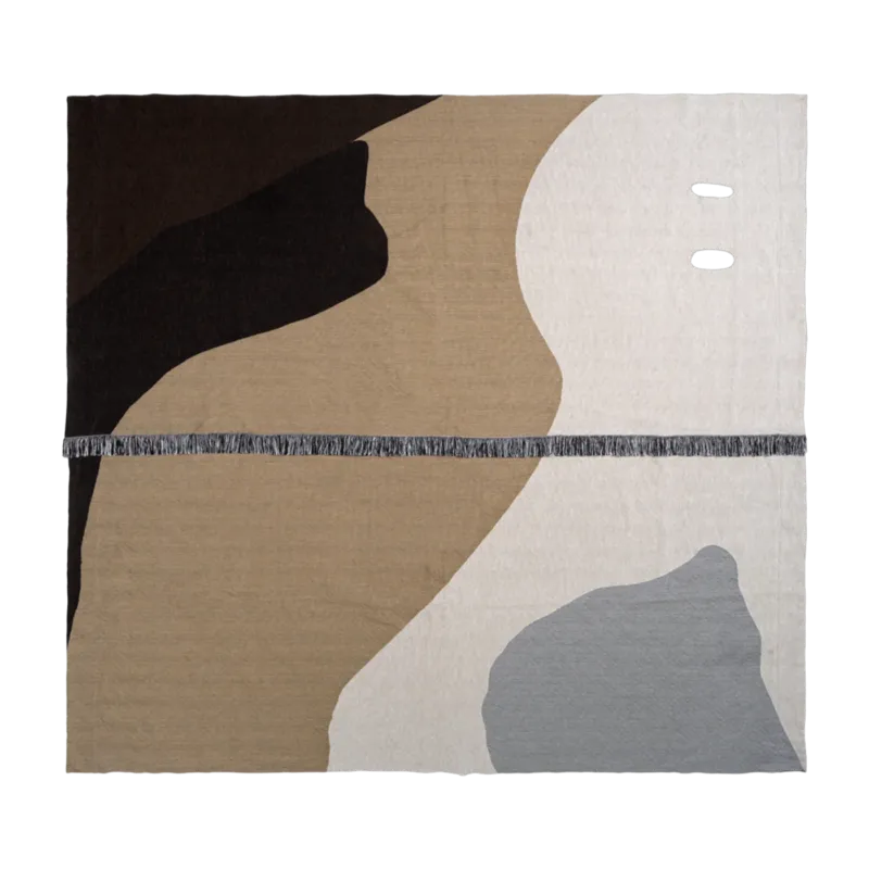 Couverture en coton beige Vista - Ferm Living - The Cool Republic