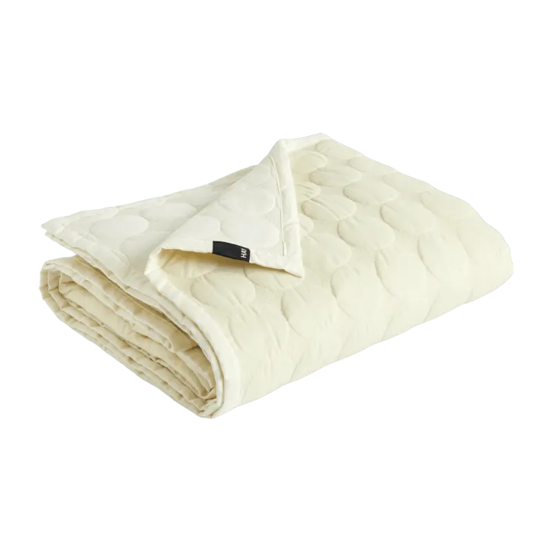 Couvre-lit en coton ivoire 260 x 260 cm Mega Dot - Hay - The Cool Republic