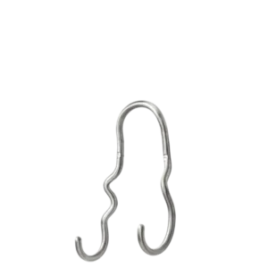 Crochet double en acier inoxydable brossé Curvature - Ferm Living - The Cool Republic