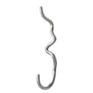 Crochet en acier inoxydable brossé Curvature - Ferm Living - The Cool Republic