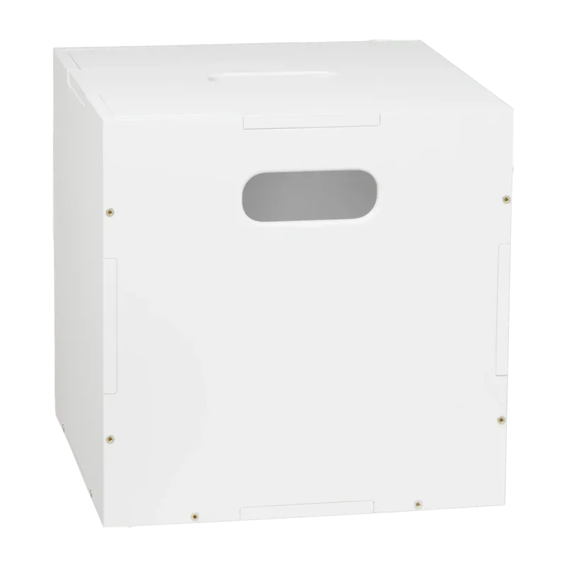 Cube de rangement blanc en bois - Nofred - The Cool Republic