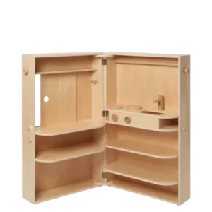 Cuisine jouet pliable en contreplaqué et en bois de hêtre naturel Toro - Ferm Living - The Cool Republic