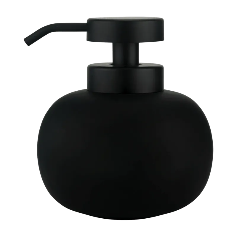 Distributeur de savon en céramique noire H13 cm Lotus - Mette Ditmer - The Cool Republic