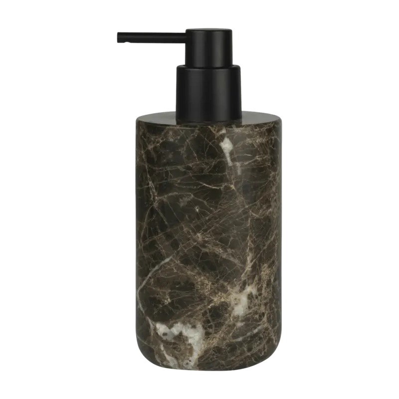 Distributeur de savon en marbre marron 18cm Marble - Mette Ditmer - The Cool Republic